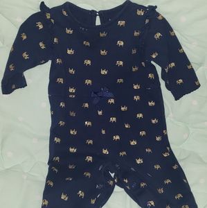 3m girls navy blue romper